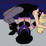 Black Canary vs Huntress Wrestling 4