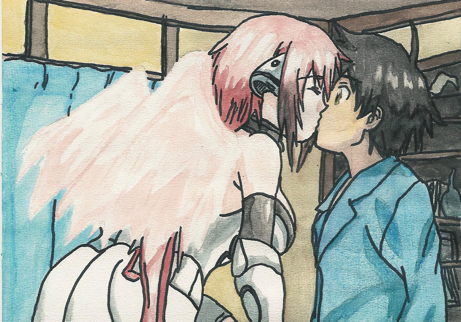 Ikaros kissing Tomoki