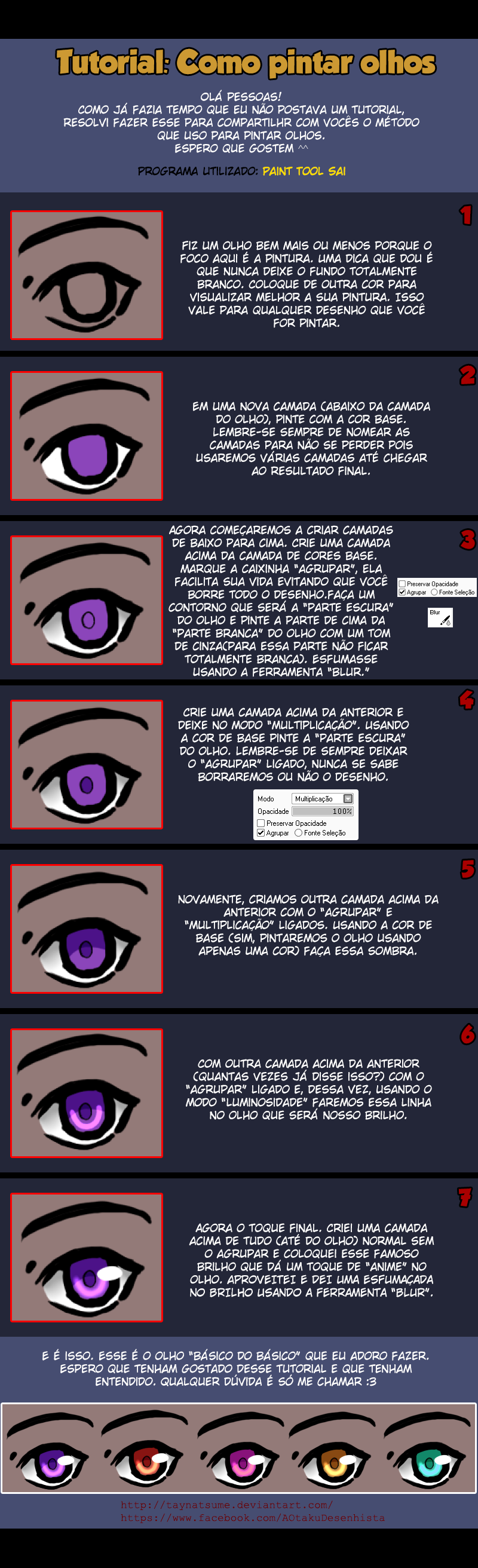 Como DESENHAR Olhos - Colorir - Mangá [ Tutorial ] 