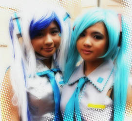 Cosplaying as Miku Hatsunes