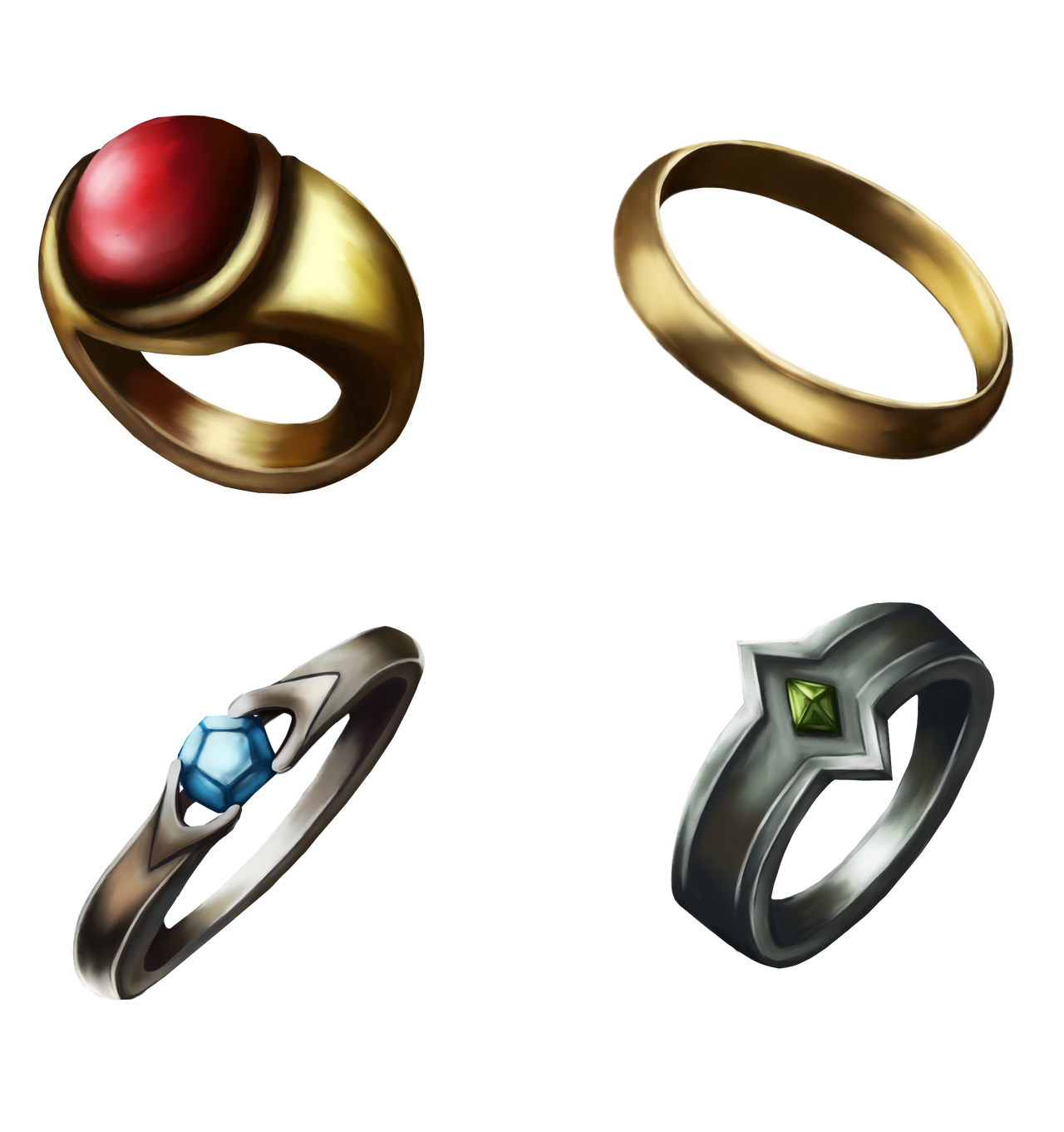 Fantasy rings by kristinheldrung on DeviantArt
