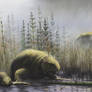 Predatory therocephalus Gorynychus hunts for Delta