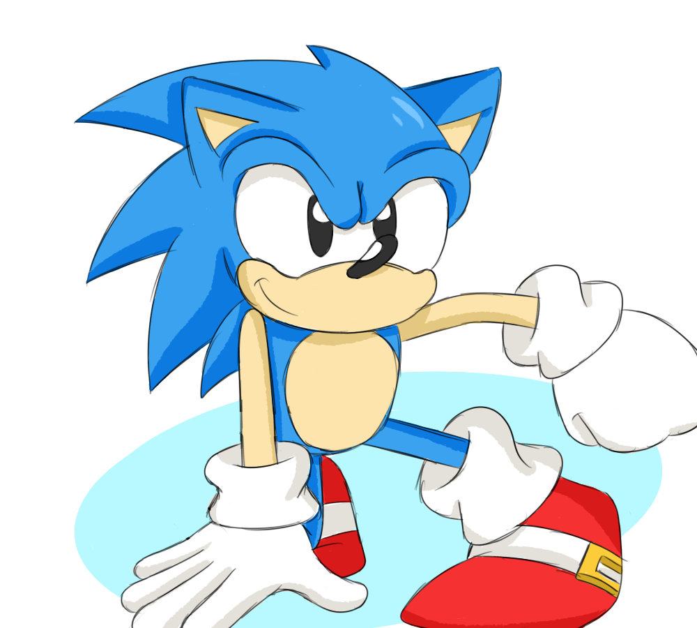 Classic Sonic Japanese style coloring practice! by WildWildTJS on DeviantArt