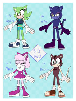 Sonic OC Adopts Set 2 (OPEN)