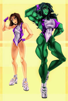She Hulk Before and After