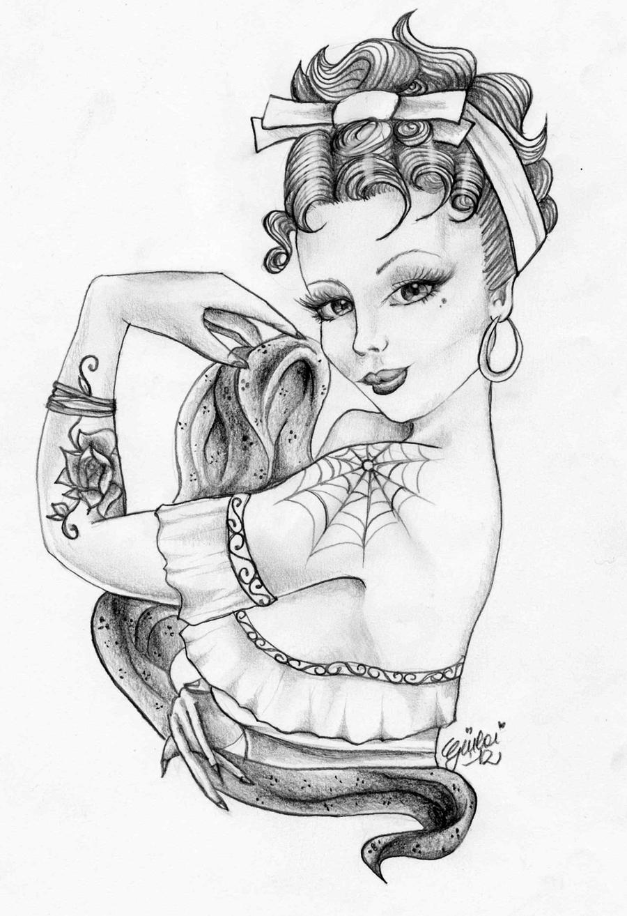 pin up tattoo