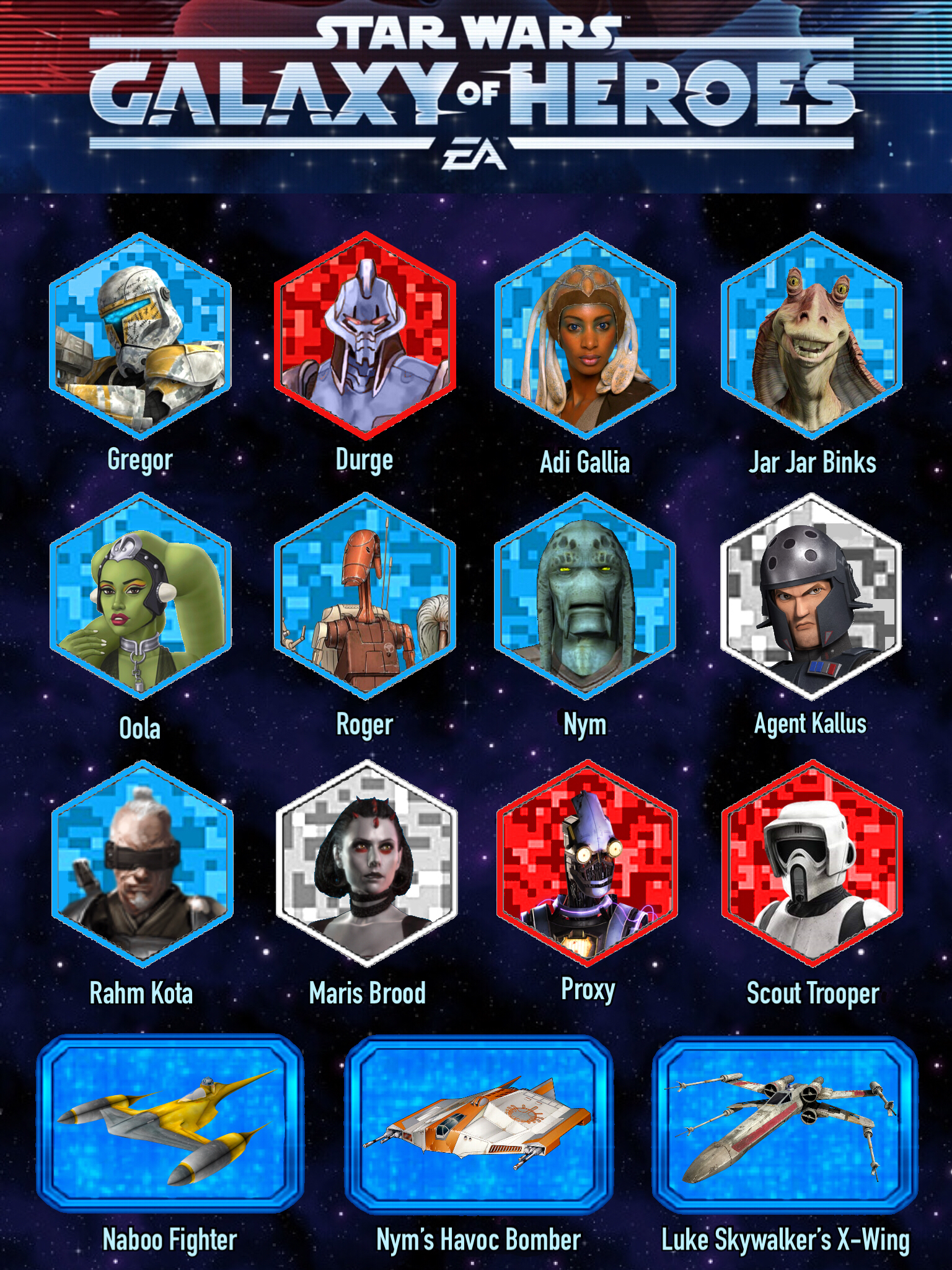 Star Wars Galaxy of Heroes by Iceheart-Forever on DeviantArt