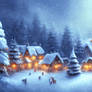 A winter village