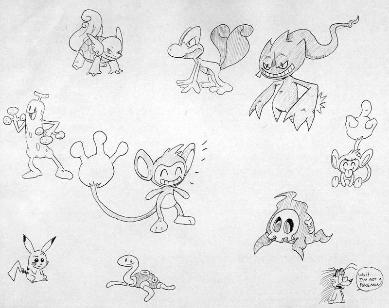 PKMN Sketches 1 by cailencrow on DeviantArt