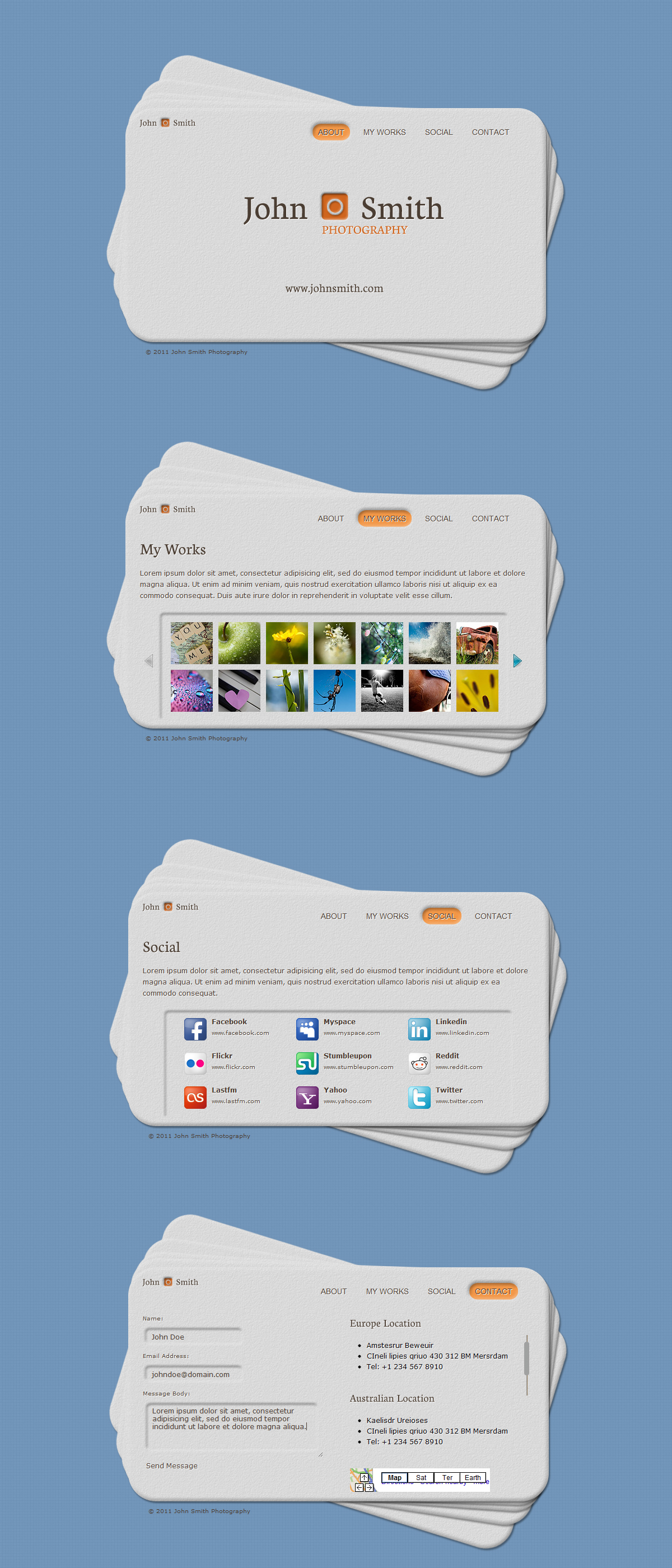 vCard Orange Template v1.0