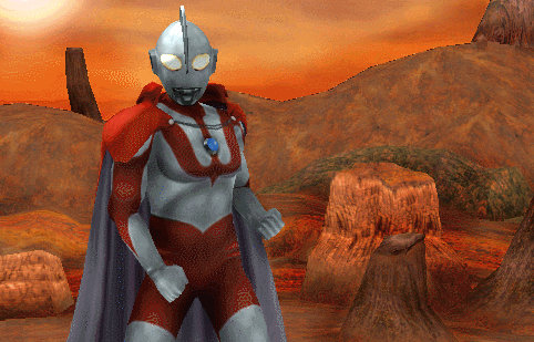 ultraman landing animation