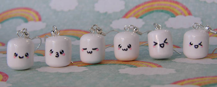 Mini Marshmallow Emoji Earrings