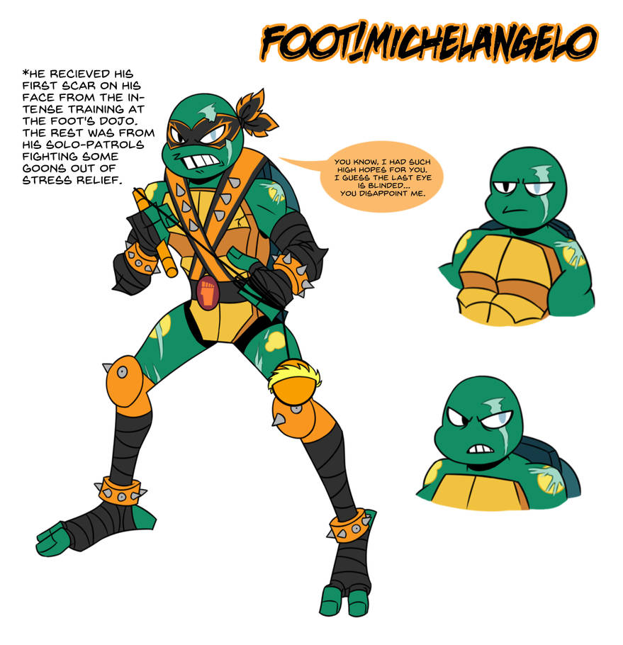 -RotTMNT: Foot!Michelangelo- by WOLFY-THE-BLACKWOLF on DeviantArt
