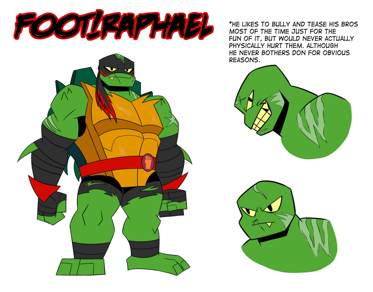 -RotTMNT: Foot!Raphael- by WOLFY-THE-BLACKWOLF on DeviantArt