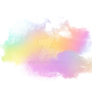 Soft Cloud 2-Rainbow PNG Stock