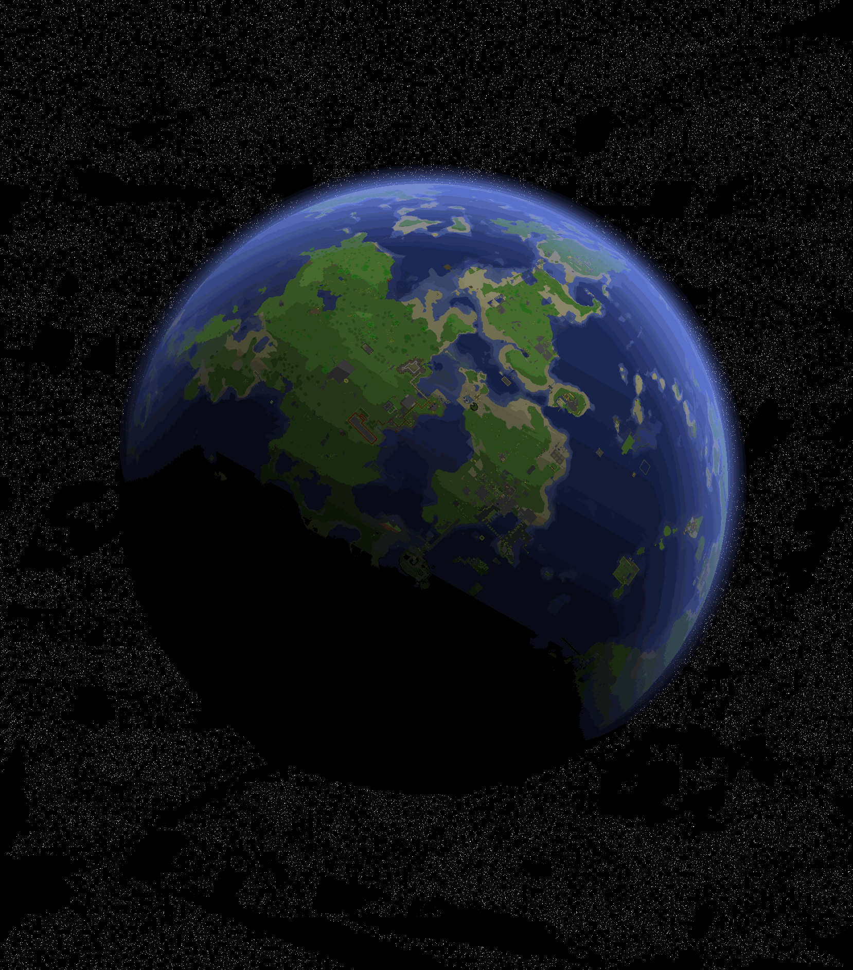Minecraft planet versus earth. by WorldOfPeter12 on DeviantArt
