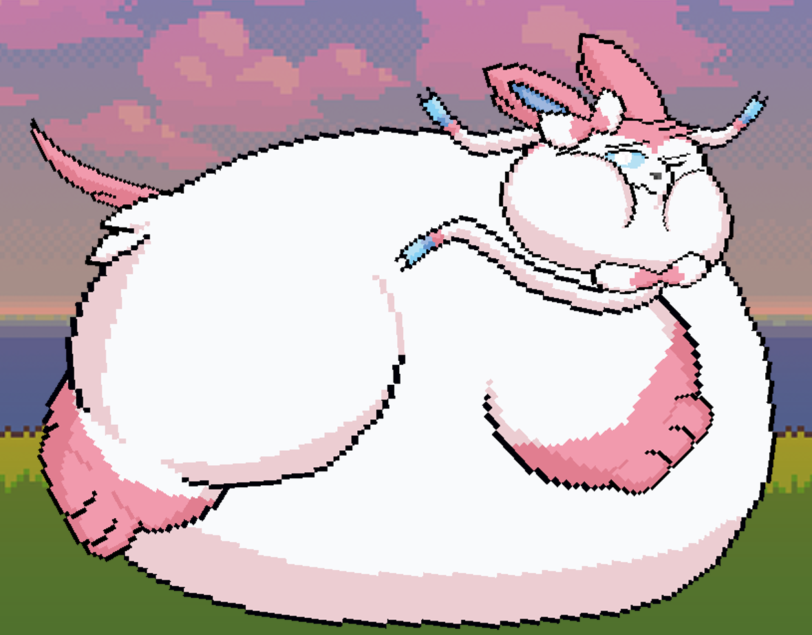 Sylveon use mistyexplosion (inflation popping) by modnaryug on DeviantArt