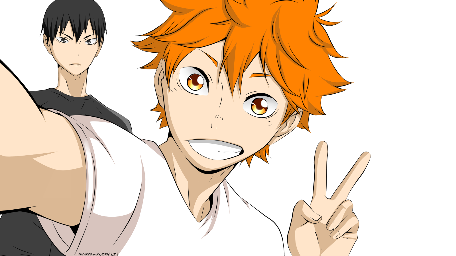 Haikyuu!!, Haikyuu, Hinata Shouyou, Kageyama Tobio, anime