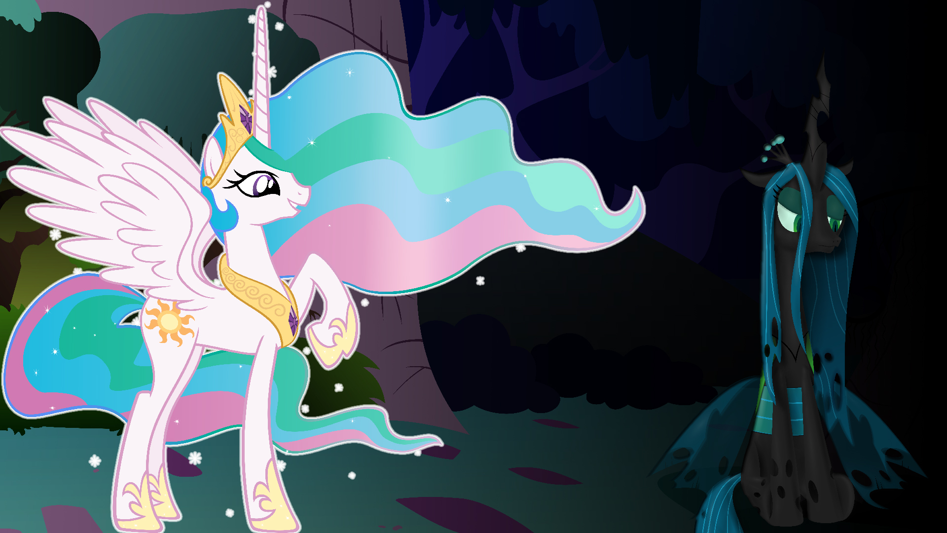 Celestia and Chrysalis