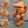 cross-legged Apple Jack plush (sold)