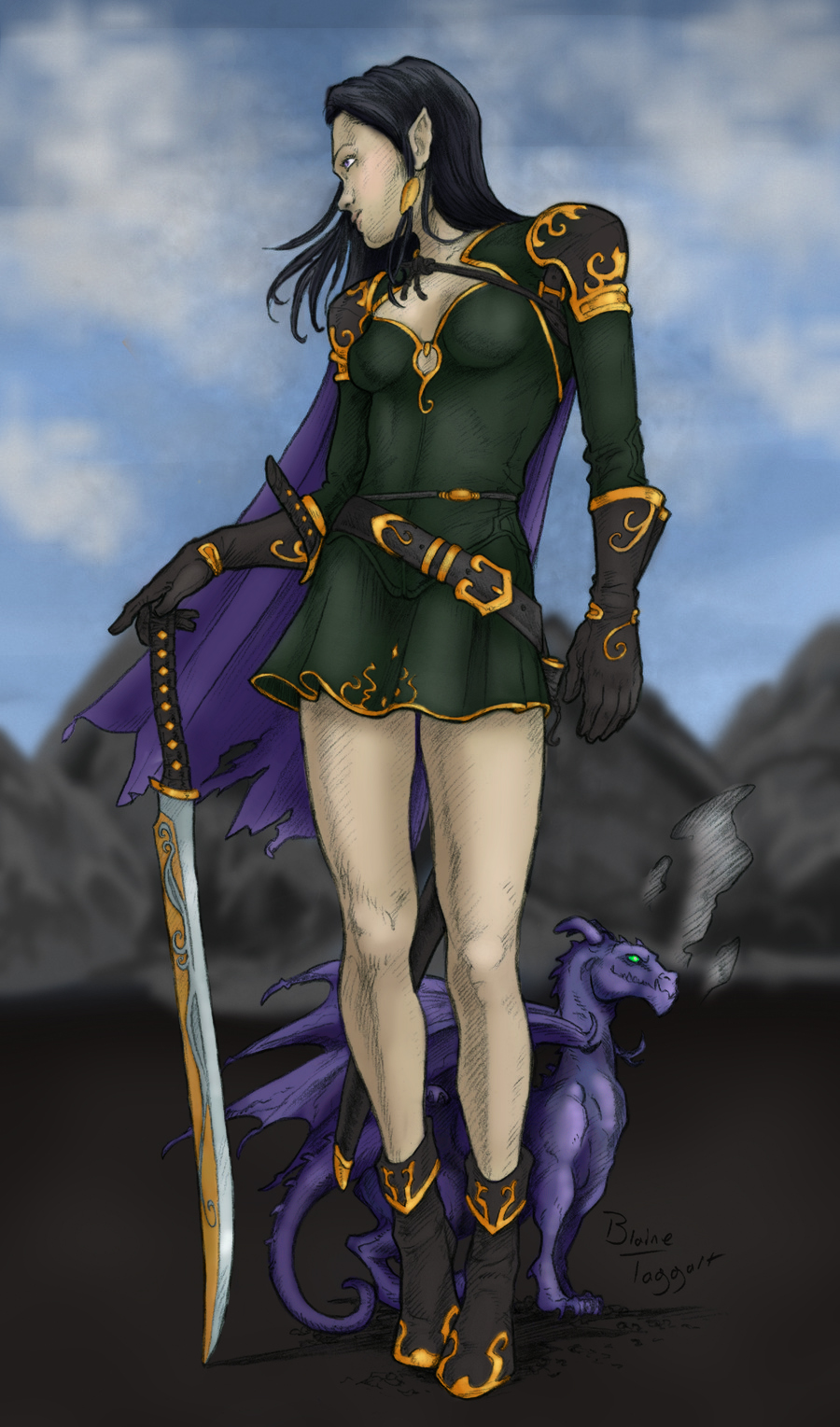 Elven Swordmistress (by Staino)