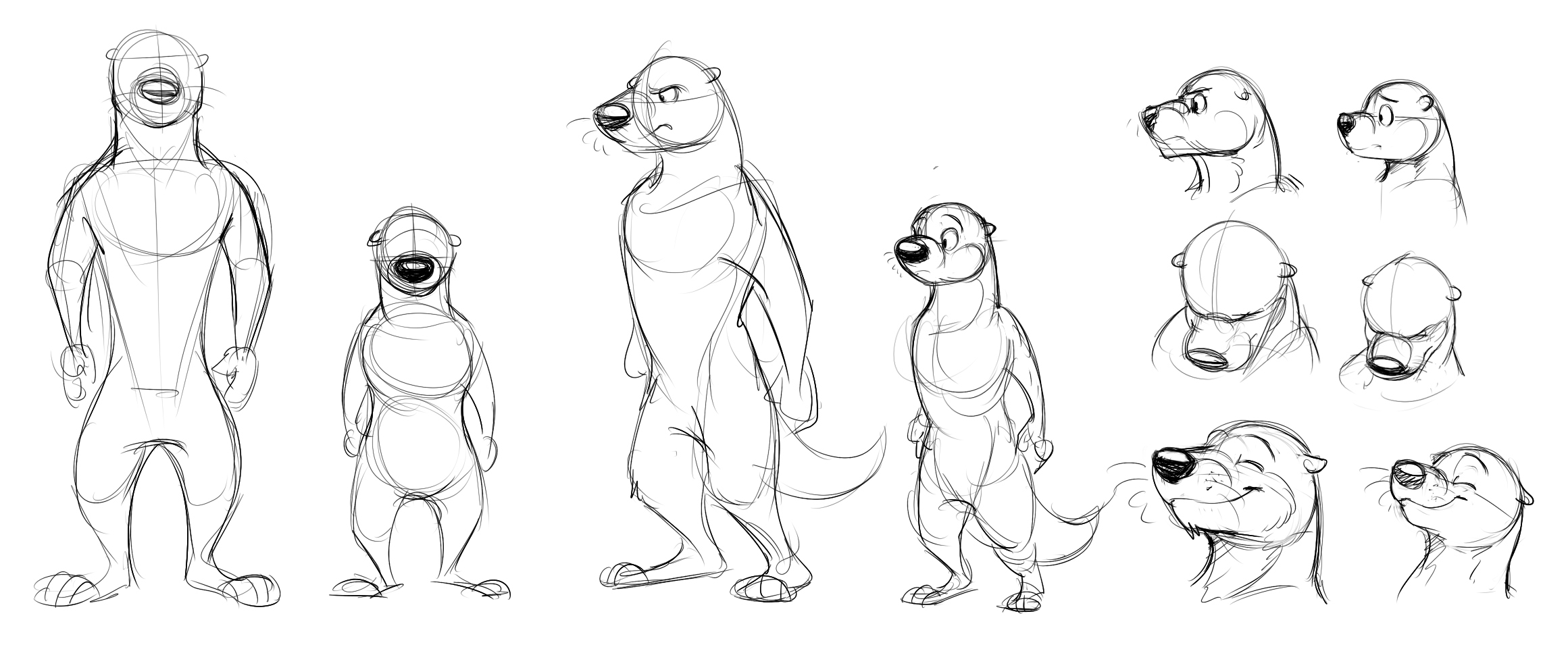 Ottermelon Old Character Designs