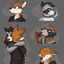 Commission: Scott and Procyon's Expression Sheet