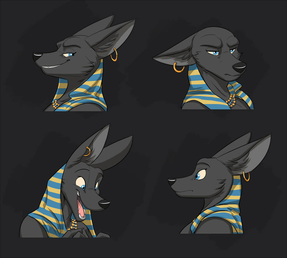 Commission: Lady Anubis's Expression Sheet