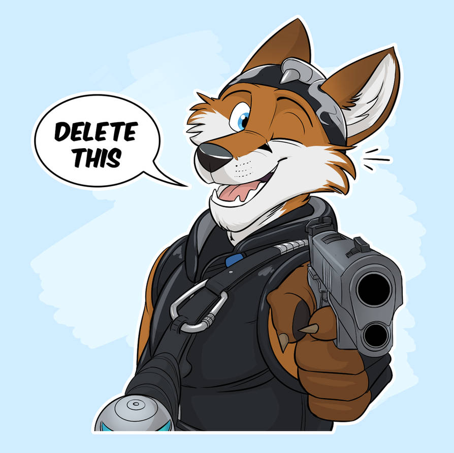 Commission: Delete This (Sticker) by Temiree on DeviantArt