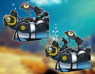 Commission: Temiree's Scuba PNGTuber (Underwater)