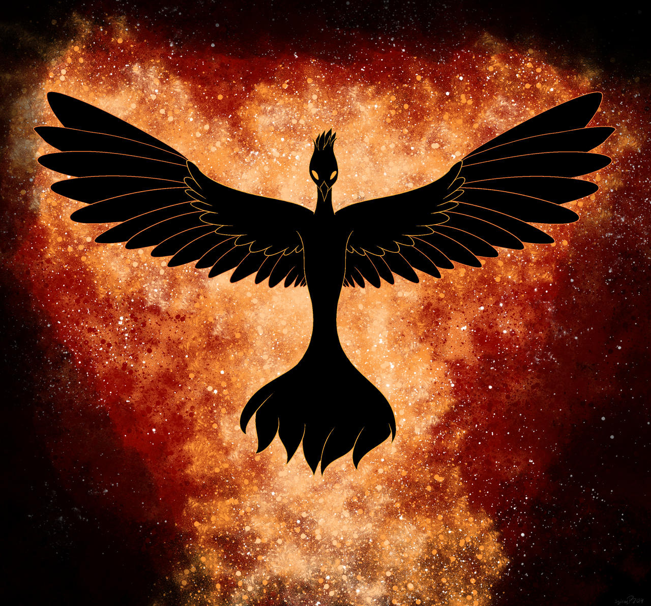 Cosmic Phoenix by NightFallen-Arts on DeviantArt