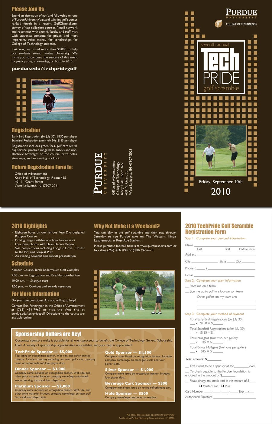 Purdue Golf Brochure Design