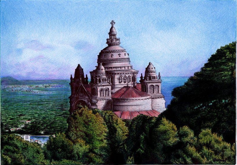 Santa Luzia's Basilica - Bic Ballpoint Pen