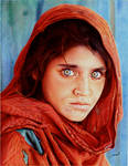 Afghan Girl - Ballpoint Pen