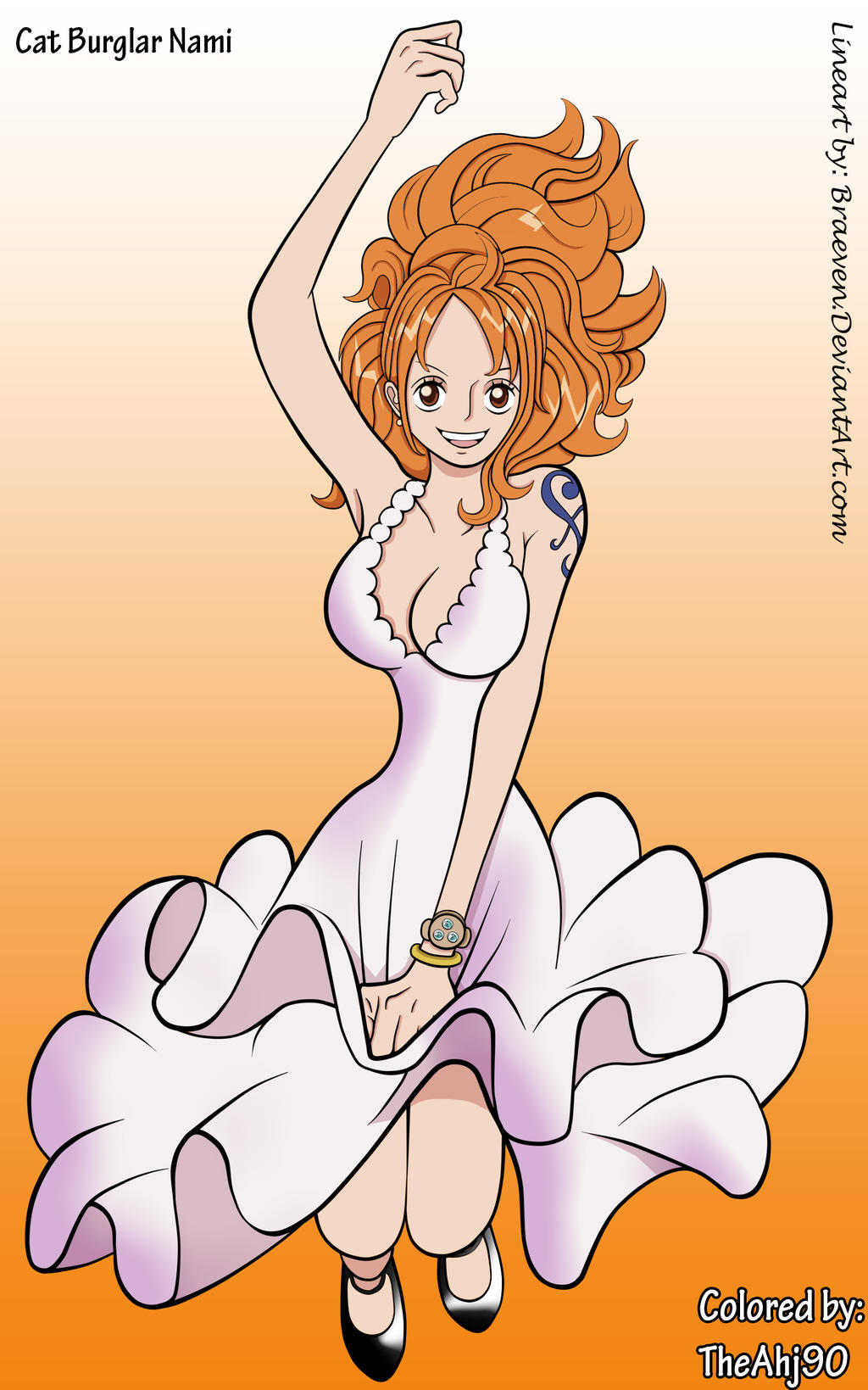Falling Nami One Piece Chapter 724 Colored By Theahj90 On Deviantart Falling Nami One Piece Chapter 724 Colored By Theahj90 On Deviantart