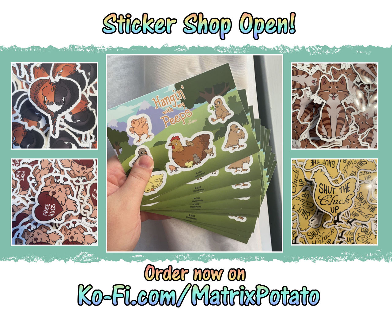 Ko-Fi Sticker Shop OPEN! by MatrixPotato on DeviantArt