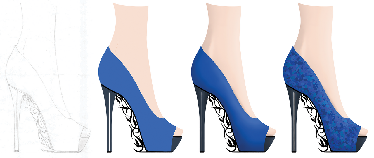 Simple Heels Design/layout Design of a High Heel Shoe by Metzli-art on DeviantArt