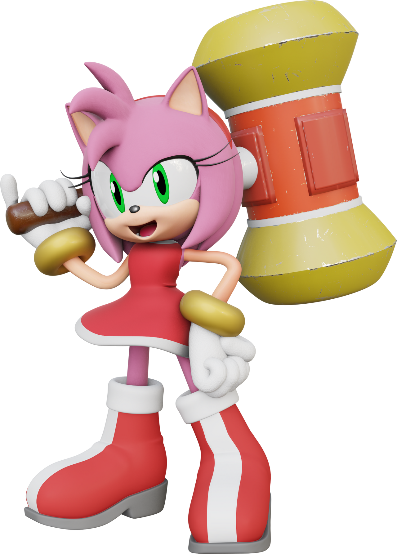 Amy Rose Render by bandicootbrawl96 on DeviantArt