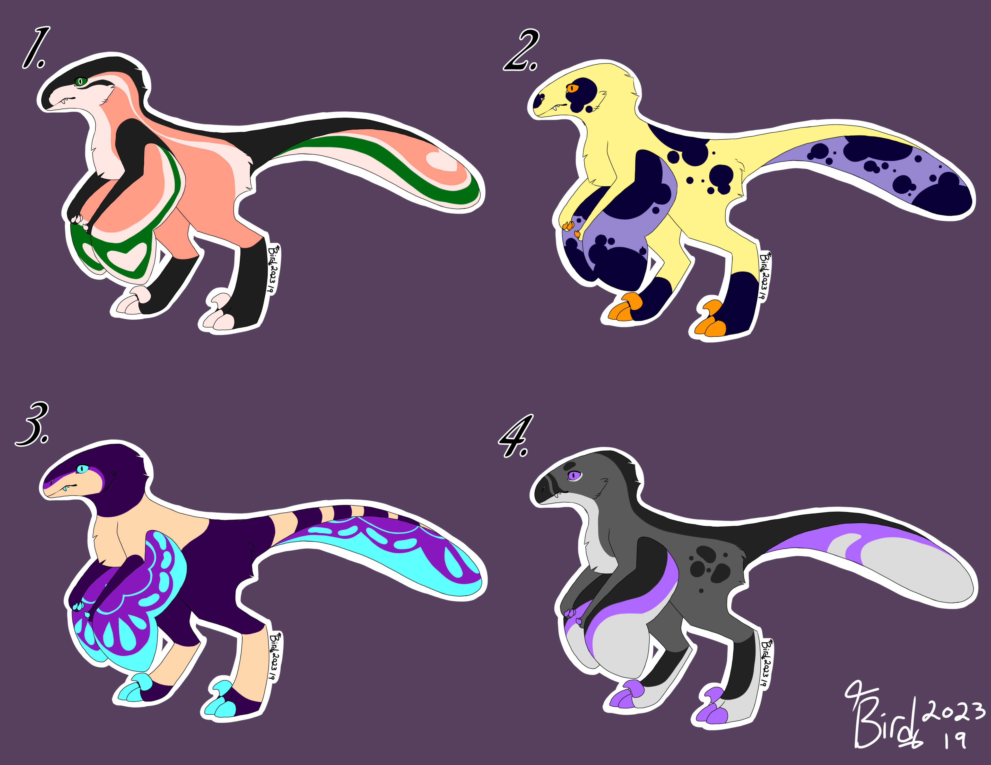 Feathered Raptor Skin Feathered Raptor Adopts! (3/4 open) by BirdMythicana on DeviantArt