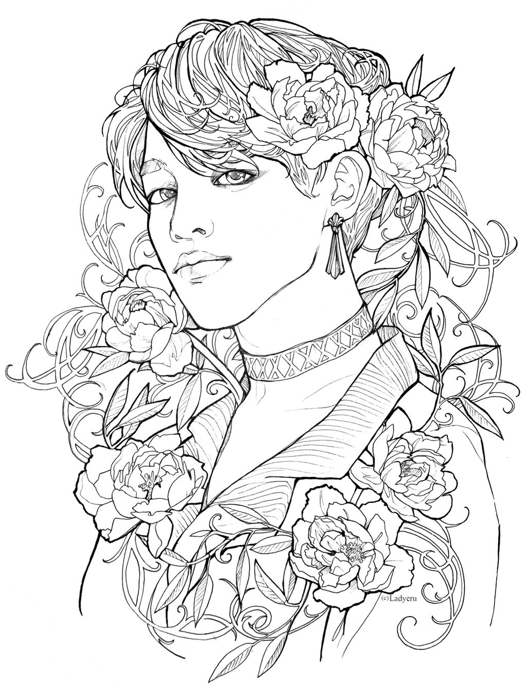 Download Park Jimin coloring page 1 by LadyEru on DeviantArt