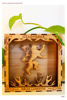 Game of Thrones Inspired House Lannister ShadowBox