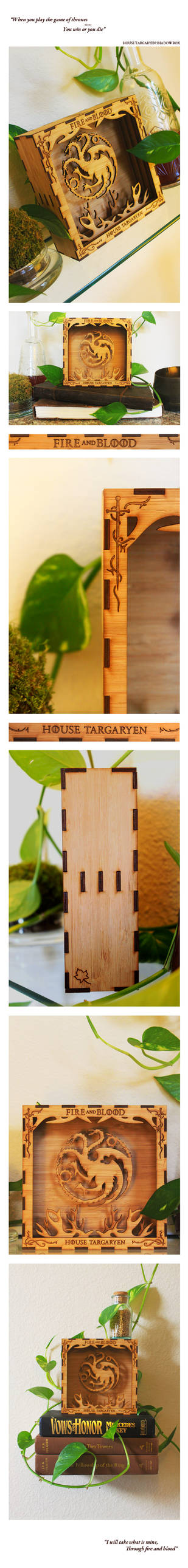 Game of Thrones Inspired House Targaryen ShadowBox