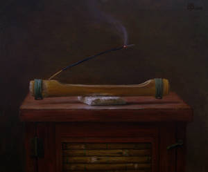 Bamboo incense burner