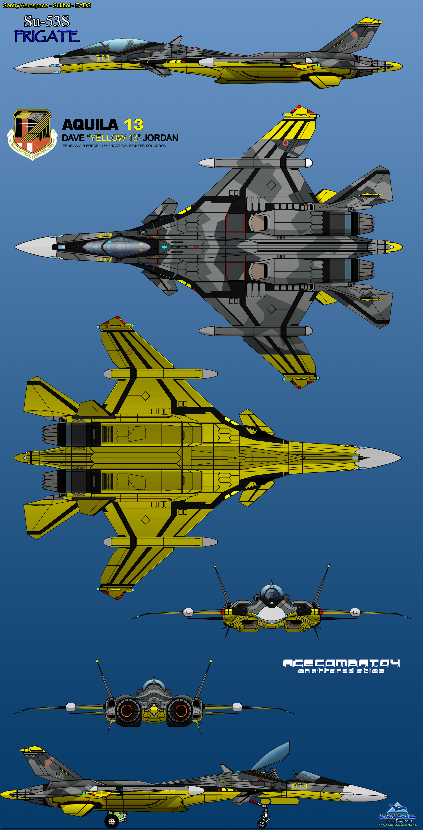 Su-53S Frigate 6-View Yellow 13