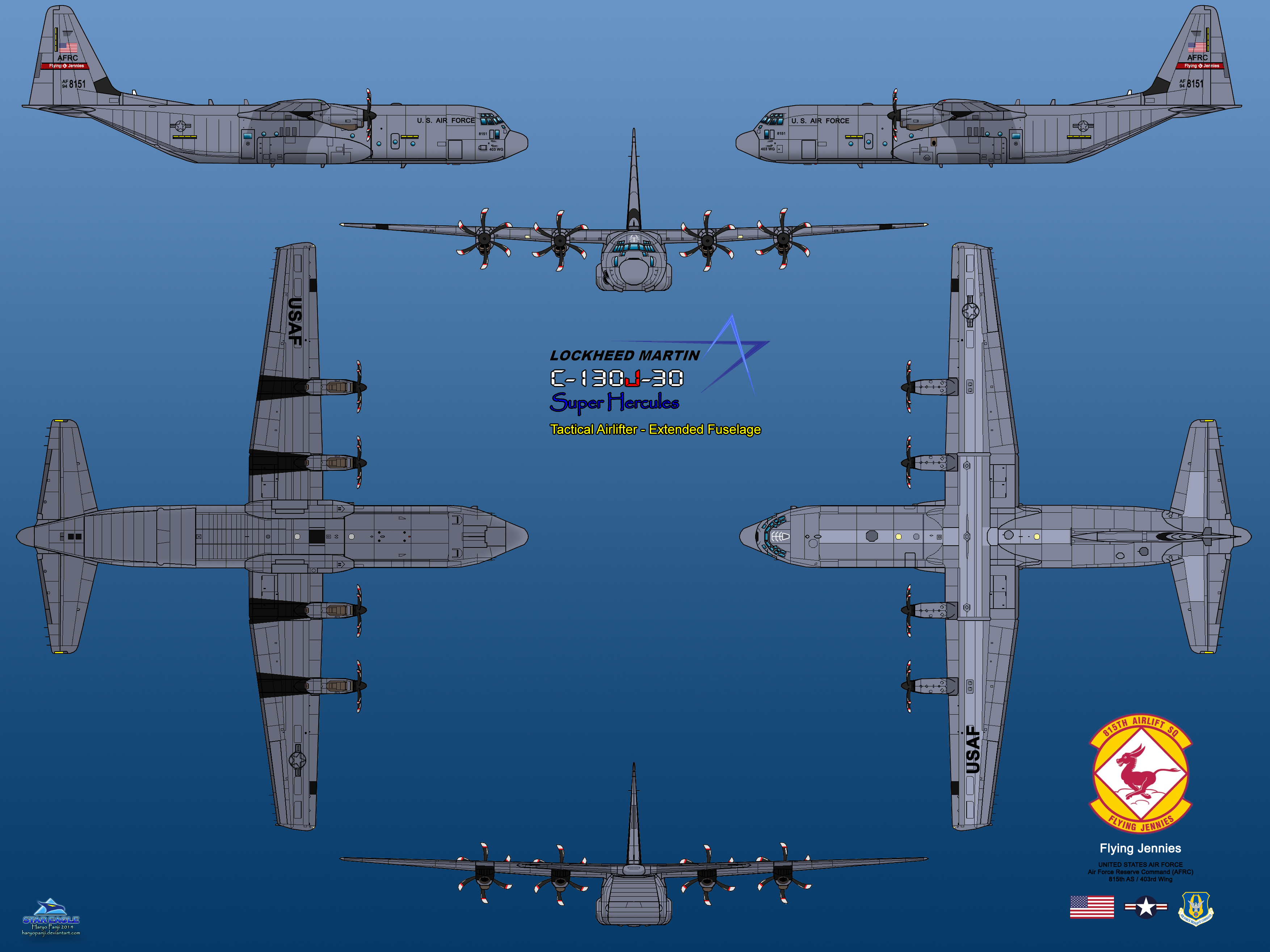 Lockheed Martin C-130J-30 Super Hercules by StarEagle711 on DeviantArt