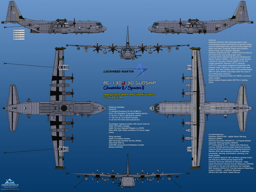 Lockheed AC-130J-30 / Spectre II by StarEagle711 DeviantArt