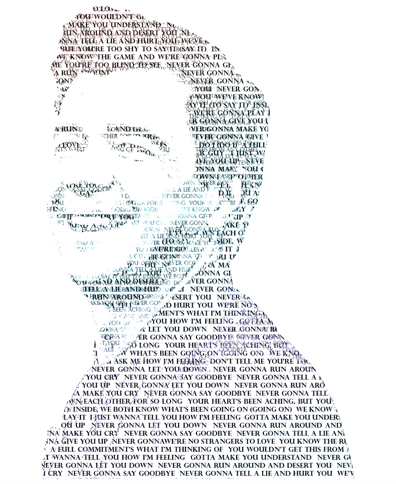TextPortrait - Rick Astley by JessicaLElliott on DeviantArt