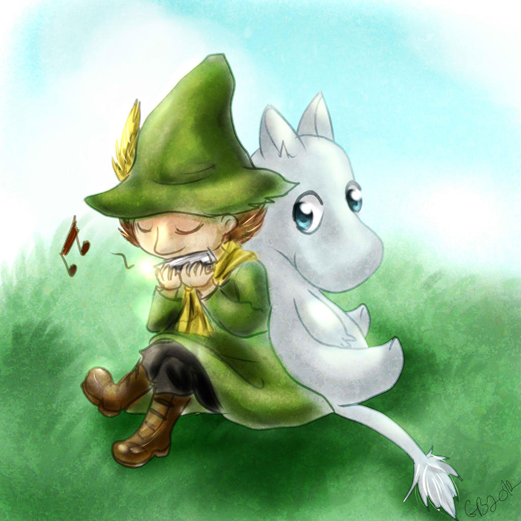 Snufkin and Moomin