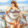 Vintage beauty on a pier