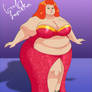 A lady in a glittery dress J